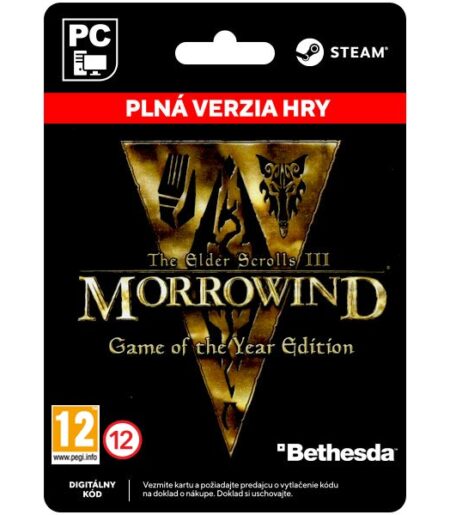 the elder scrolls 3 morrowind game of the year edition steam pc digital 419589