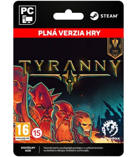 tyranny gold edition steam pc digital 436548